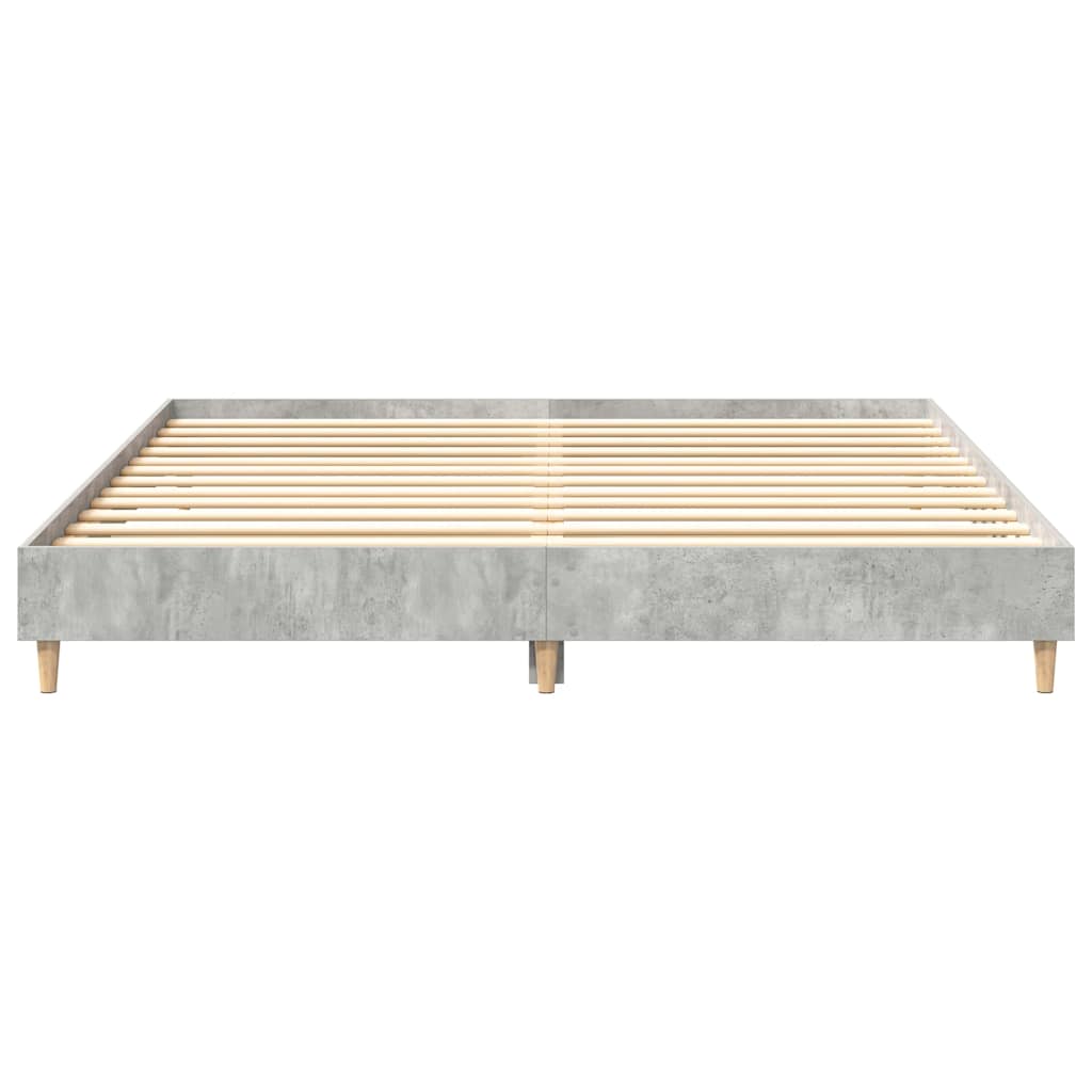 vidaXL Rama łóżka bez materaca Betonowa szarość 180x200cm