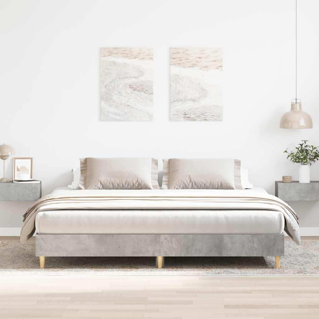 vidaXL Rama łóżka bez materaca Betonowa szarość 180x200cm