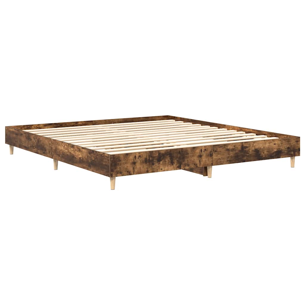vidaXL Rama łóżka bez materaca dąb wędzony 180x200cm drewno klejone