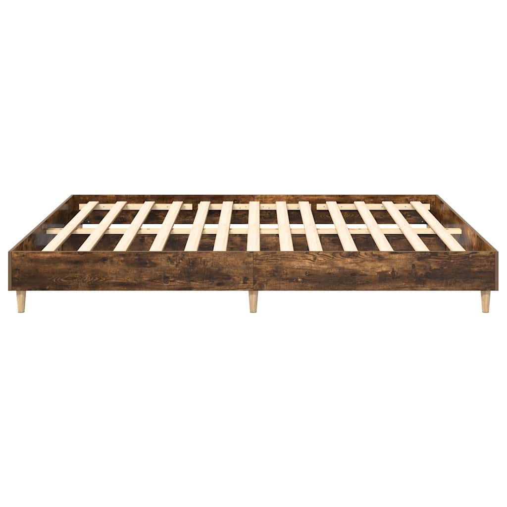 vidaXL Rama łóżka bez materaca dąb wędzony 180x200cm drewno klejone