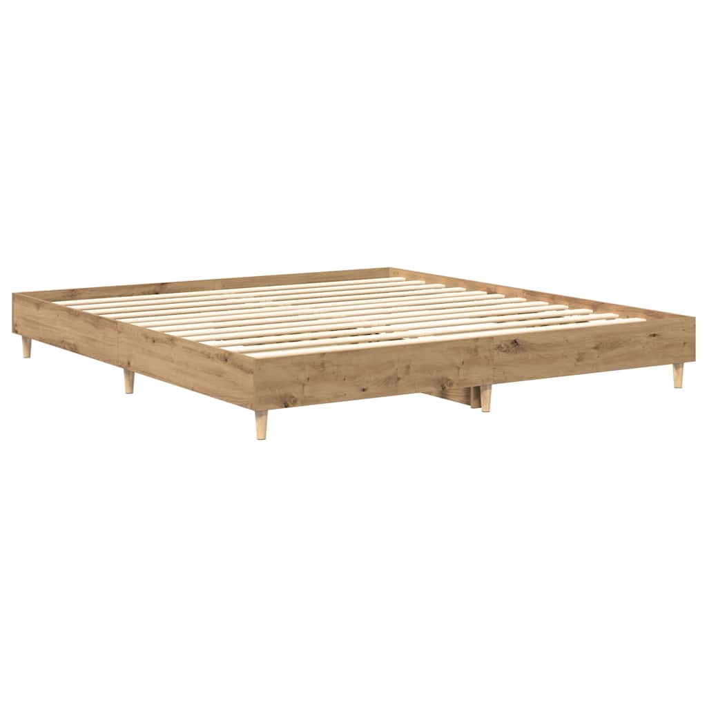 vidaXL Rama łóżka bez materaca Artisan Oak 180x200cm Drewno klejone
