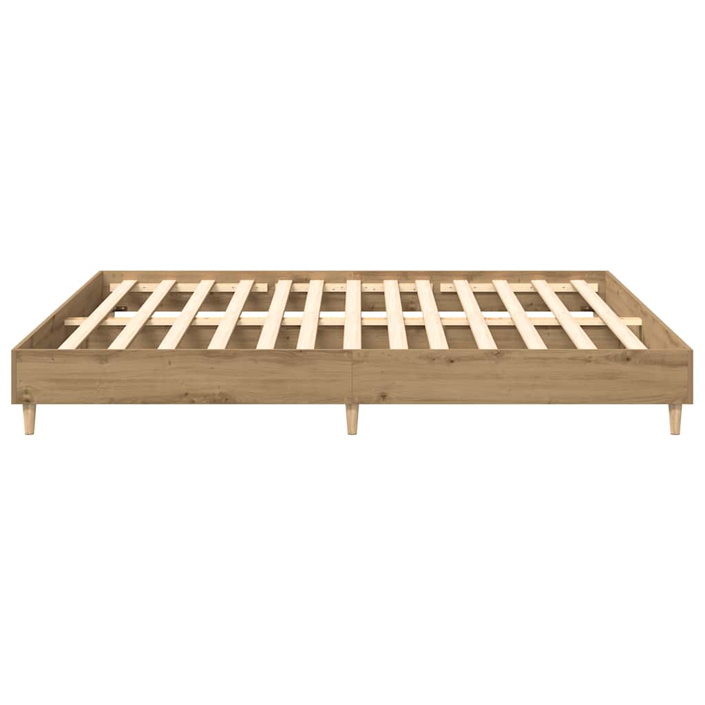 vidaXL Rama łóżka bez materaca Artisan Oak 180x200cm Drewno klejone