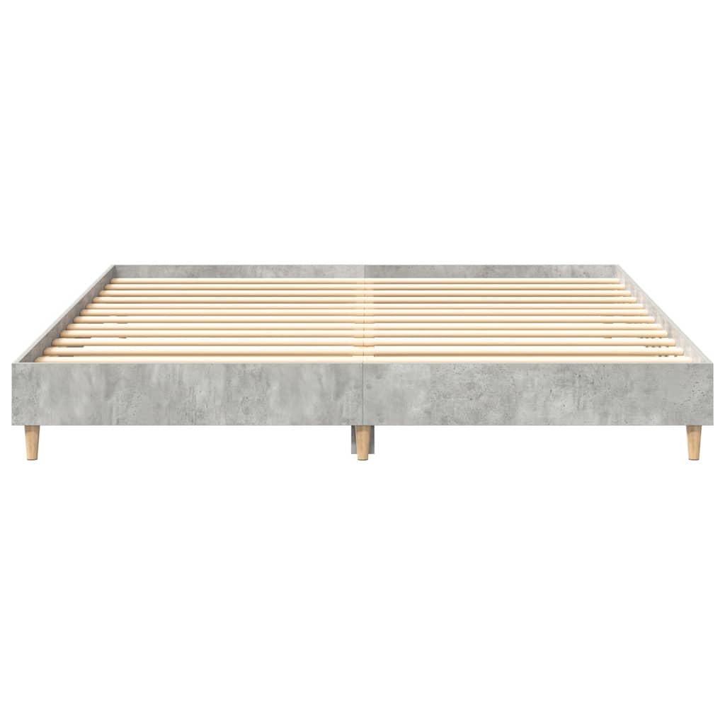 vidaXL Rama łóżka bez materaca Betonowa szarość 160x200cm