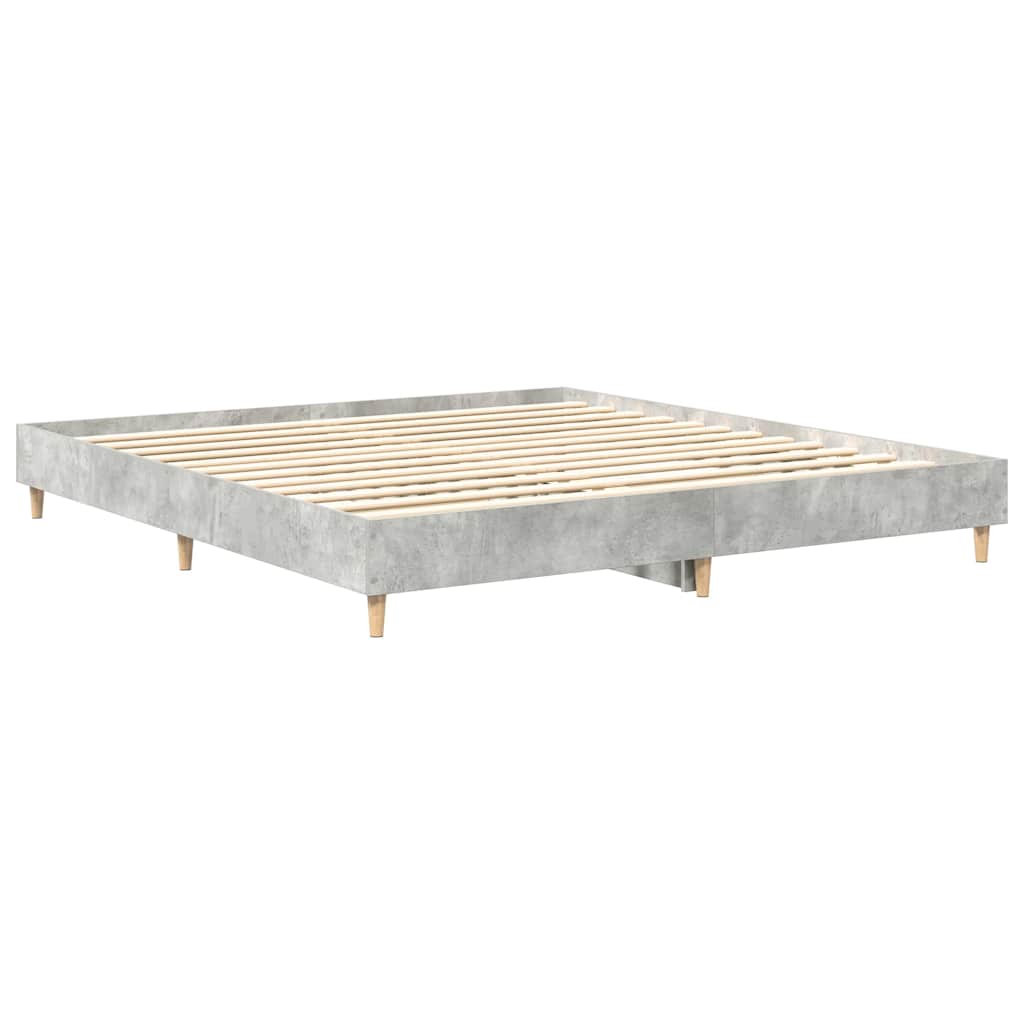 vidaXL Rama łóżka bez materaca Betonowa szarość 160x200cm