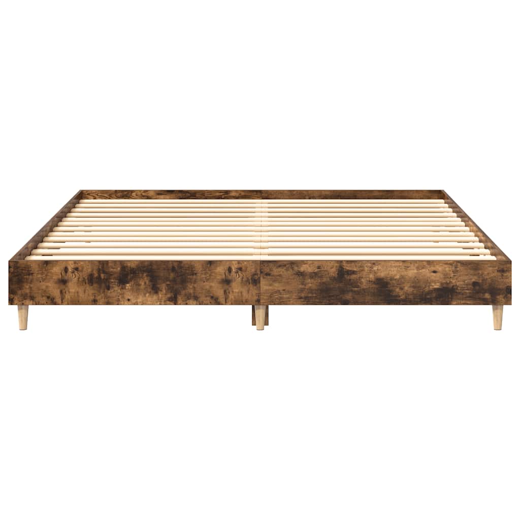 vidaXL Rama łóżka bez materaca dąb wędzony 160x200cm drewno klejone