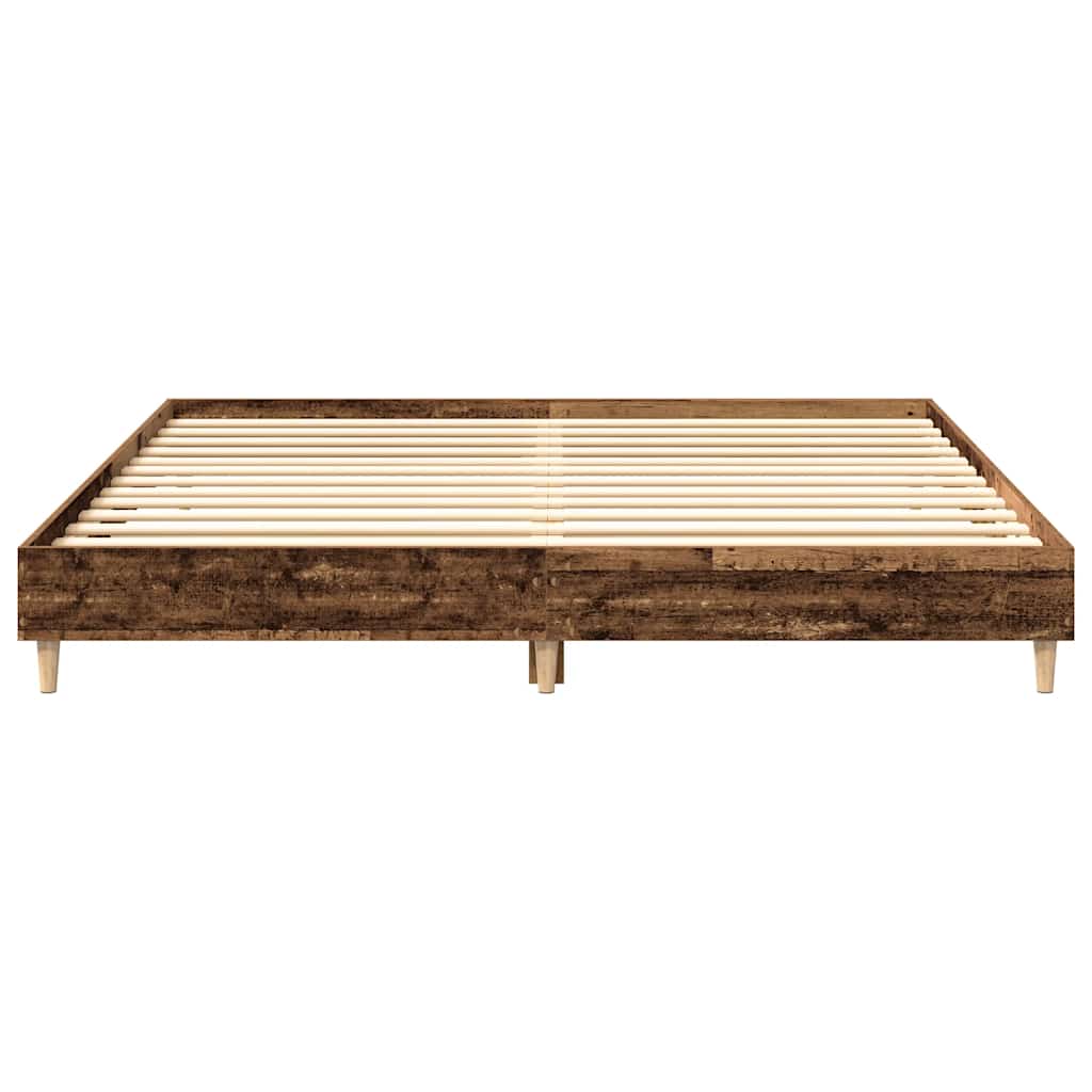 vidaXL Rama łóżka bez materaca Stare drewno 160x200cm Drewno klejone
