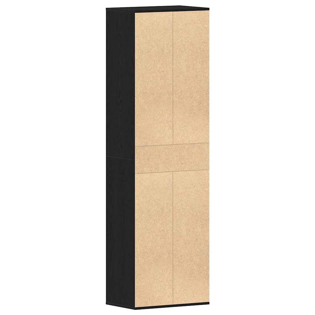 vidaXL Szafka na buty Czarny dąb 54x34x183 cm Drewno klejone