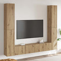 vidaXL Wiszące szafki telewizyjne, 6 szt., dąb artisan