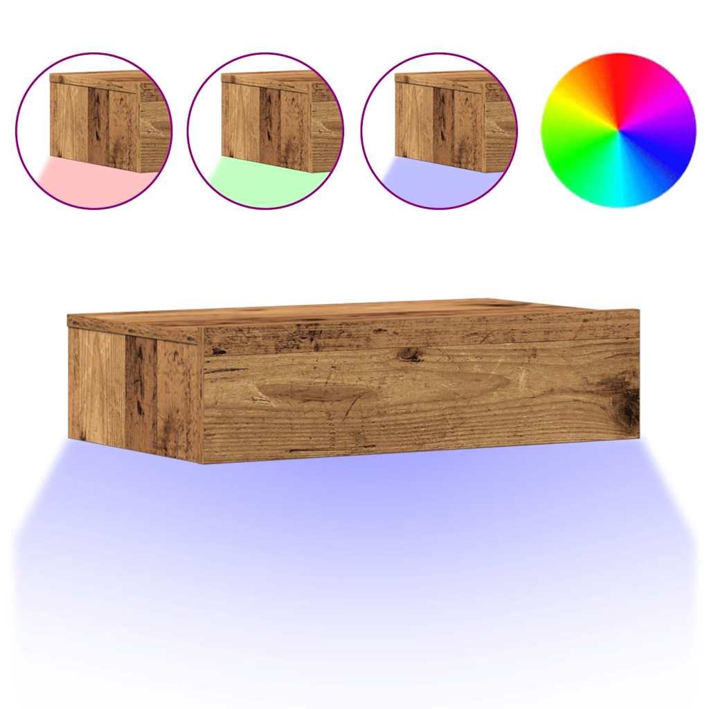 vidaXL Szafka nocna Stare drewno 60x35 cm materiał drewnopochodny