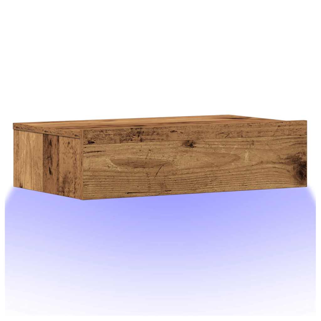 vidaXL Szafka nocna Stare drewno 60x35 cm materiał drewnopochodny