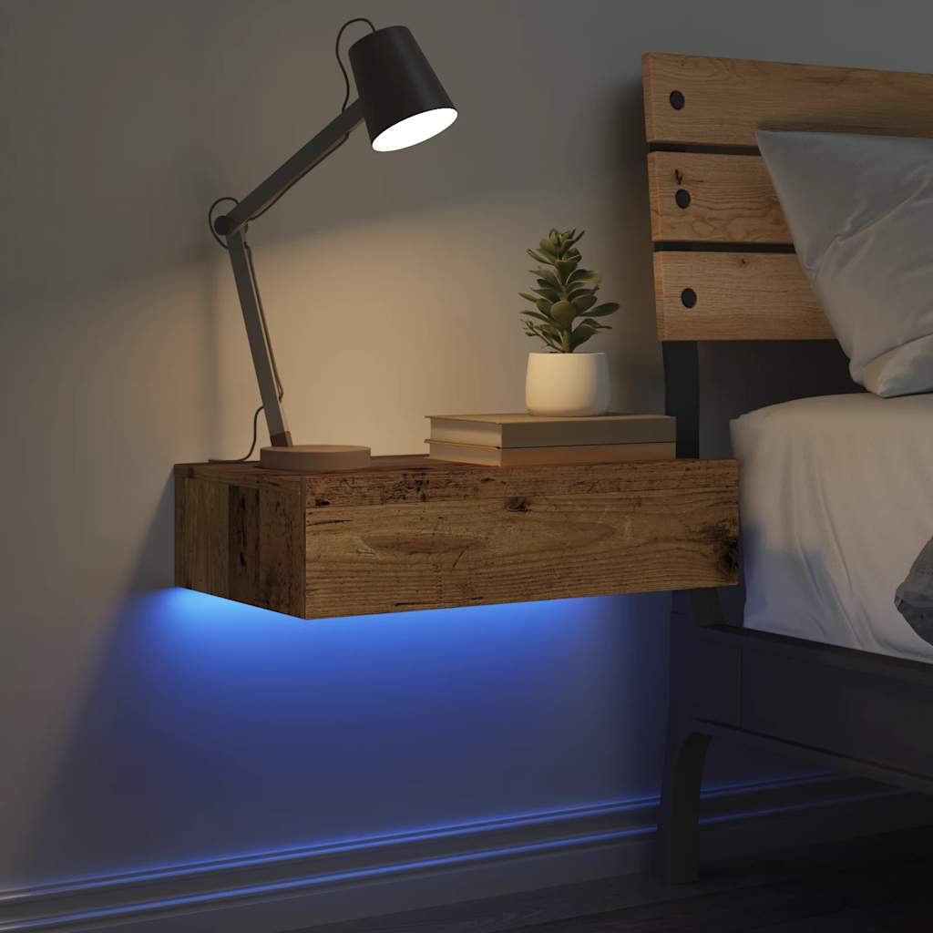 vidaXL Szafka nocna Stare drewno 60x35 cm materiał drewnopochodny