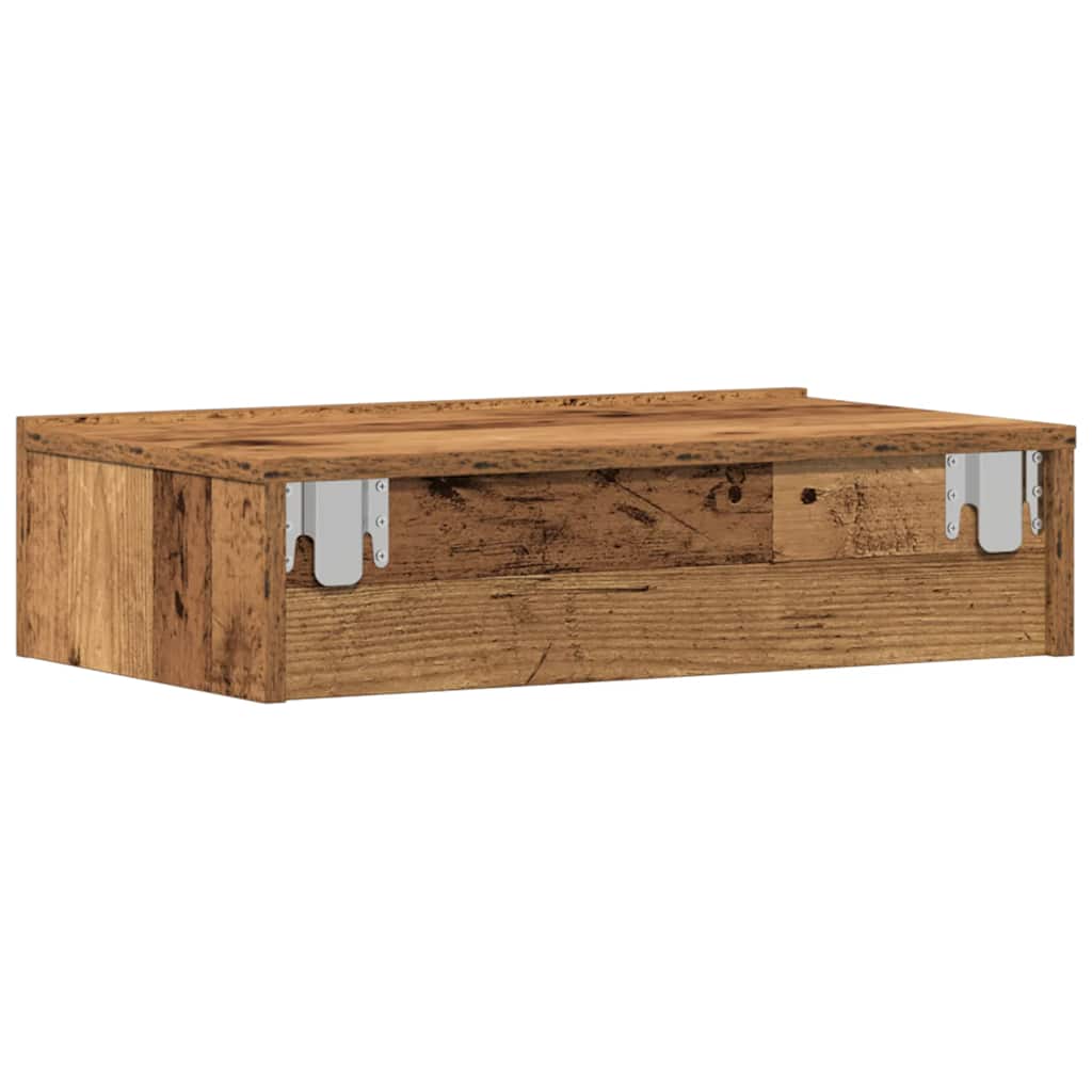 vidaXL Szafka nocna Stare drewno 60x35 cm materiał drewnopochodny