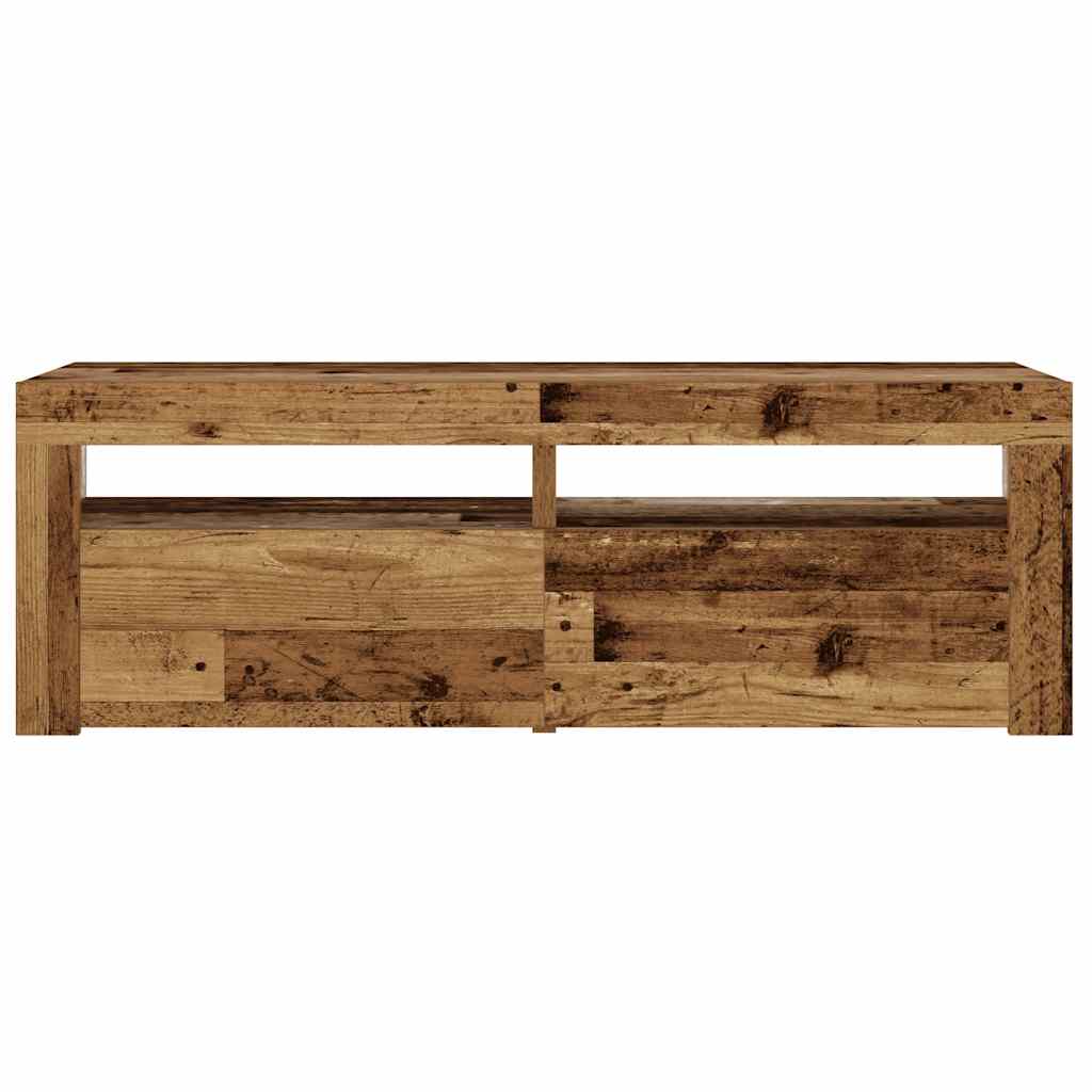 vidaXL Szafki nocne z LED, 2 szt., stare drewno, 60x35x40 cm