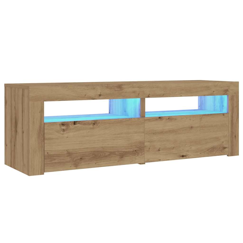 vidaXL Szafki nocne z LED, 2 szt., dąb artisan, 60x35x40 cm