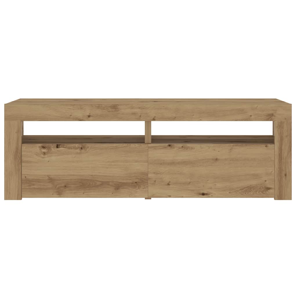 vidaXL Szafki nocne z LED, 2 szt., dąb artisan, 60x35x40 cm
