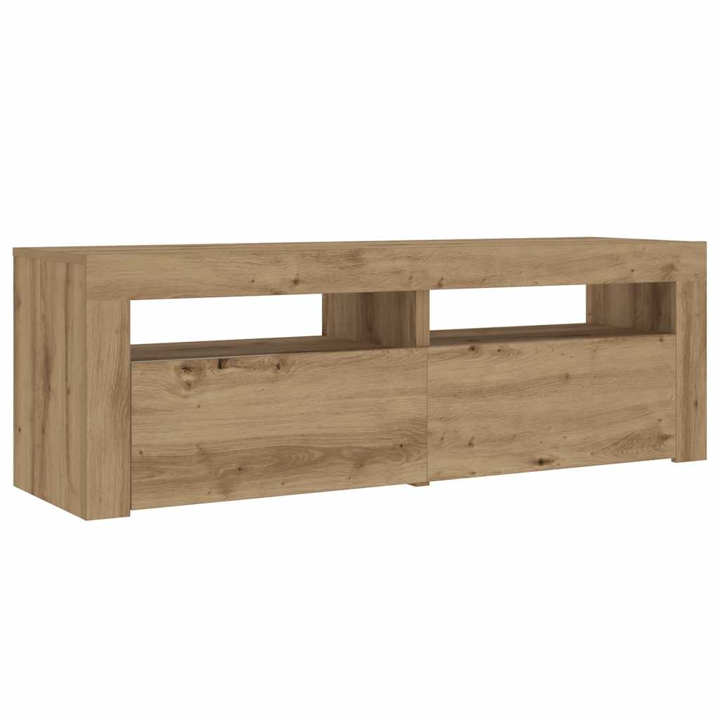 vidaXL Szafki nocne z LED, 2 szt., dąb artisan, 60x35x40 cm