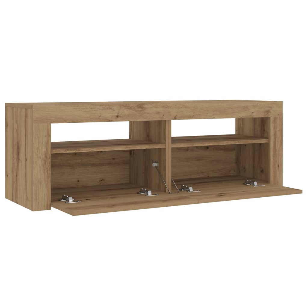 vidaXL Szafki nocne z LED, 2 szt., dąb artisan, 60x35x40 cm