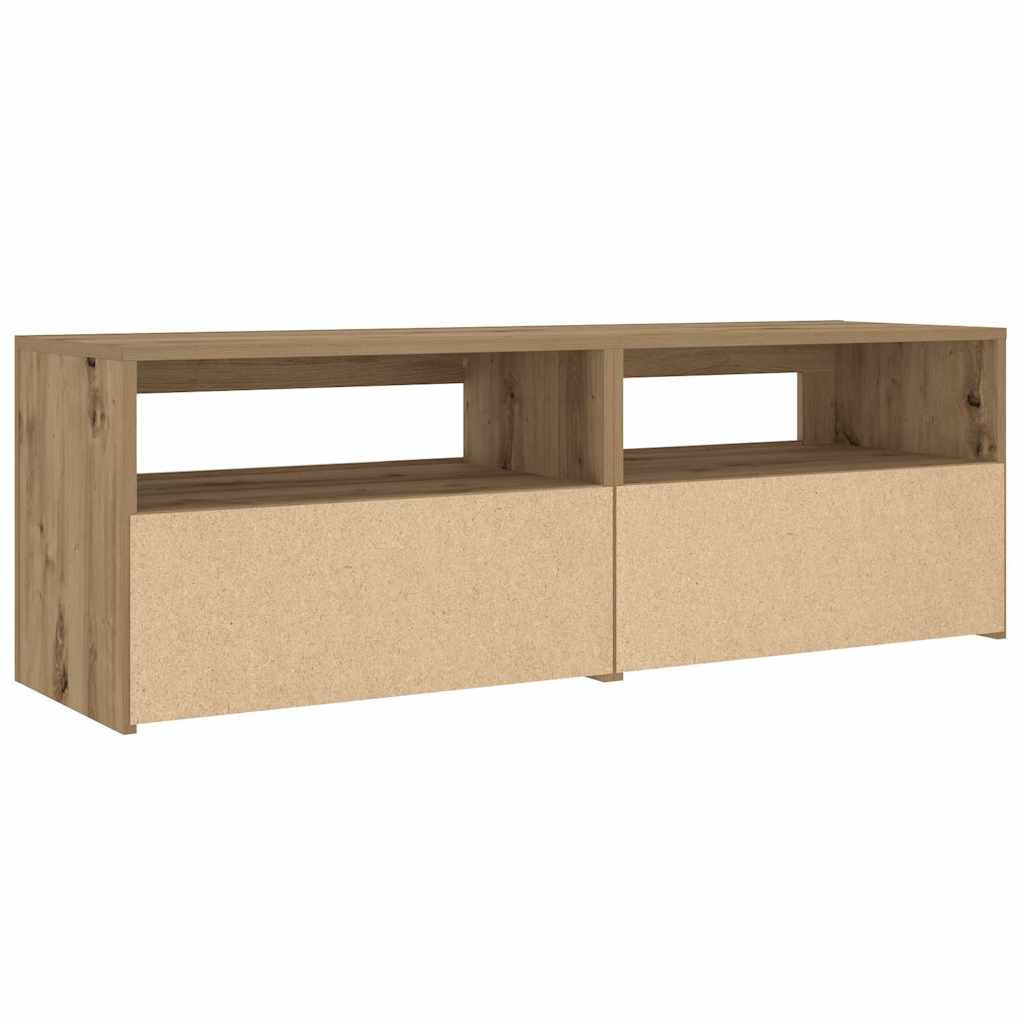 vidaXL Szafki nocne z LED, 2 szt., dąb artisan, 60x35x40 cm