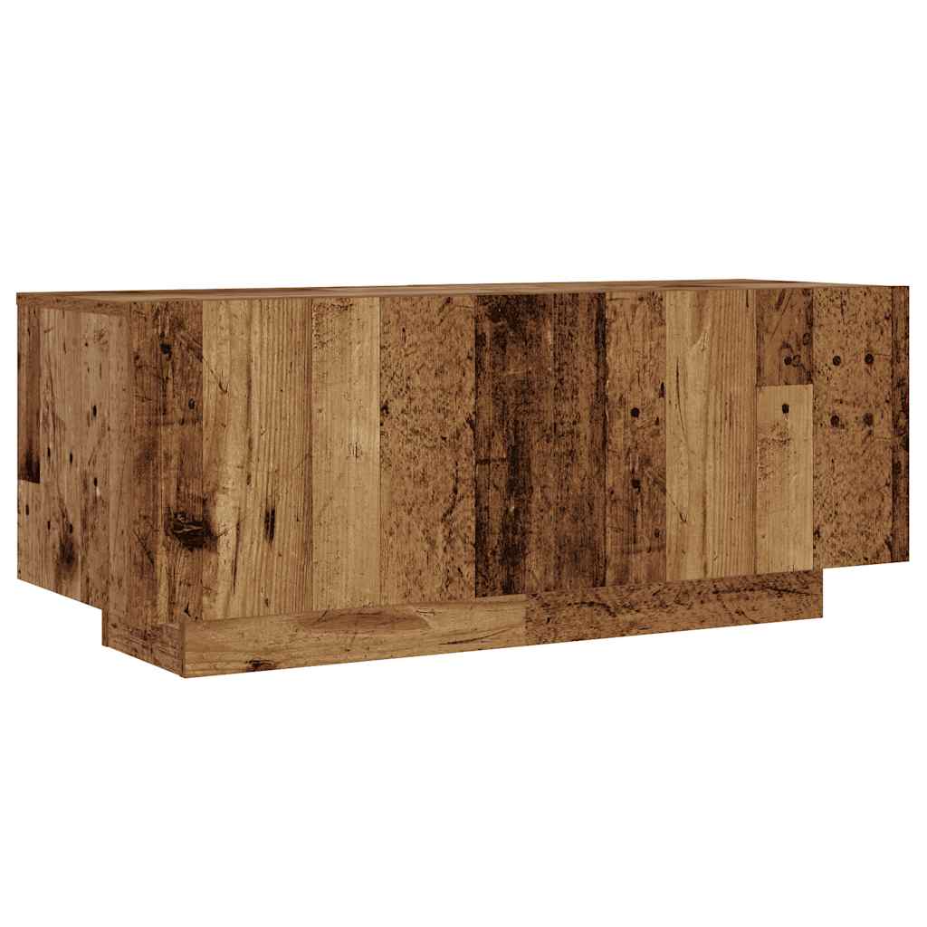 vidaXL Szafka pod TV z oświetleniem LED, stare drewno, 180x35x40 cm