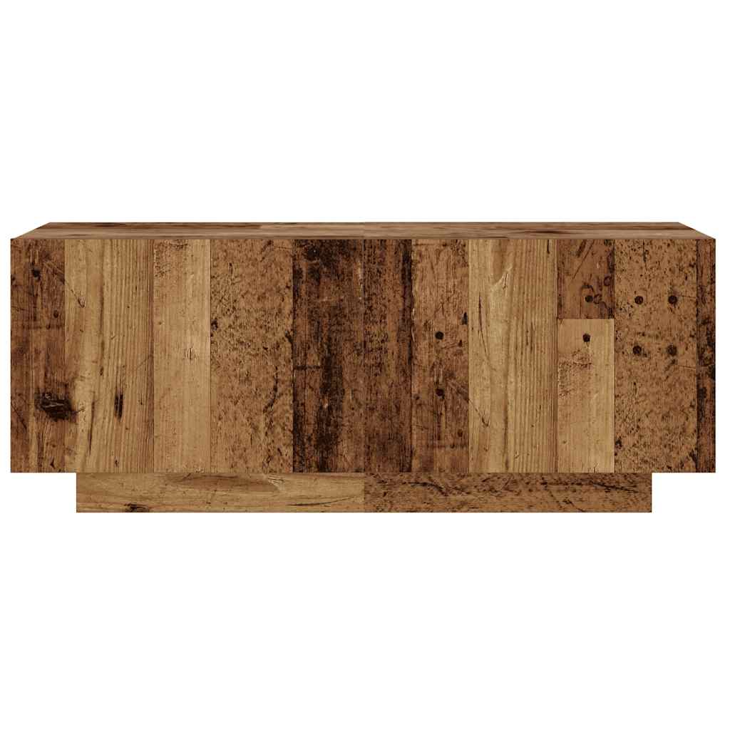 vidaXL Szafka pod TV z oświetleniem LED, stare drewno, 180x35x40 cm