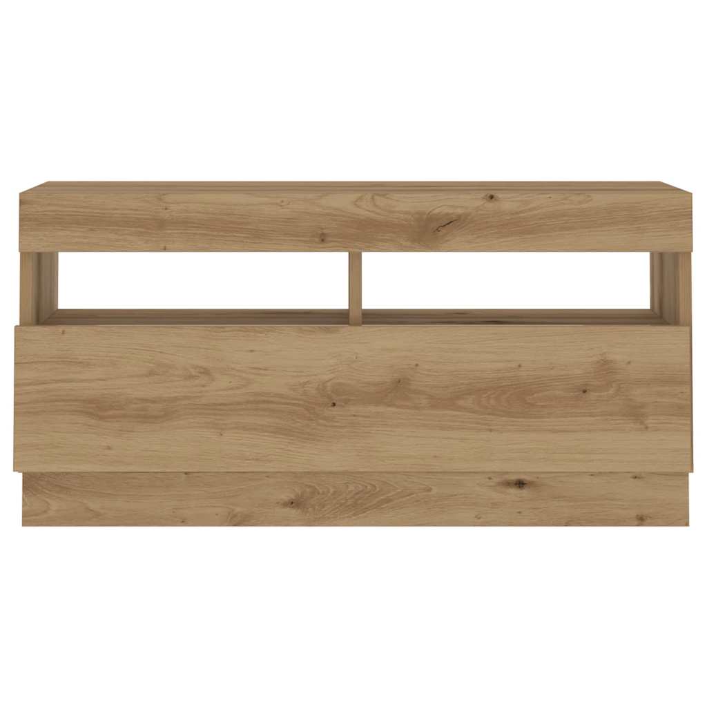 vidaXL Szafka pod TV z oświetleniem LED, dąb artisan, 180x35x40 cm