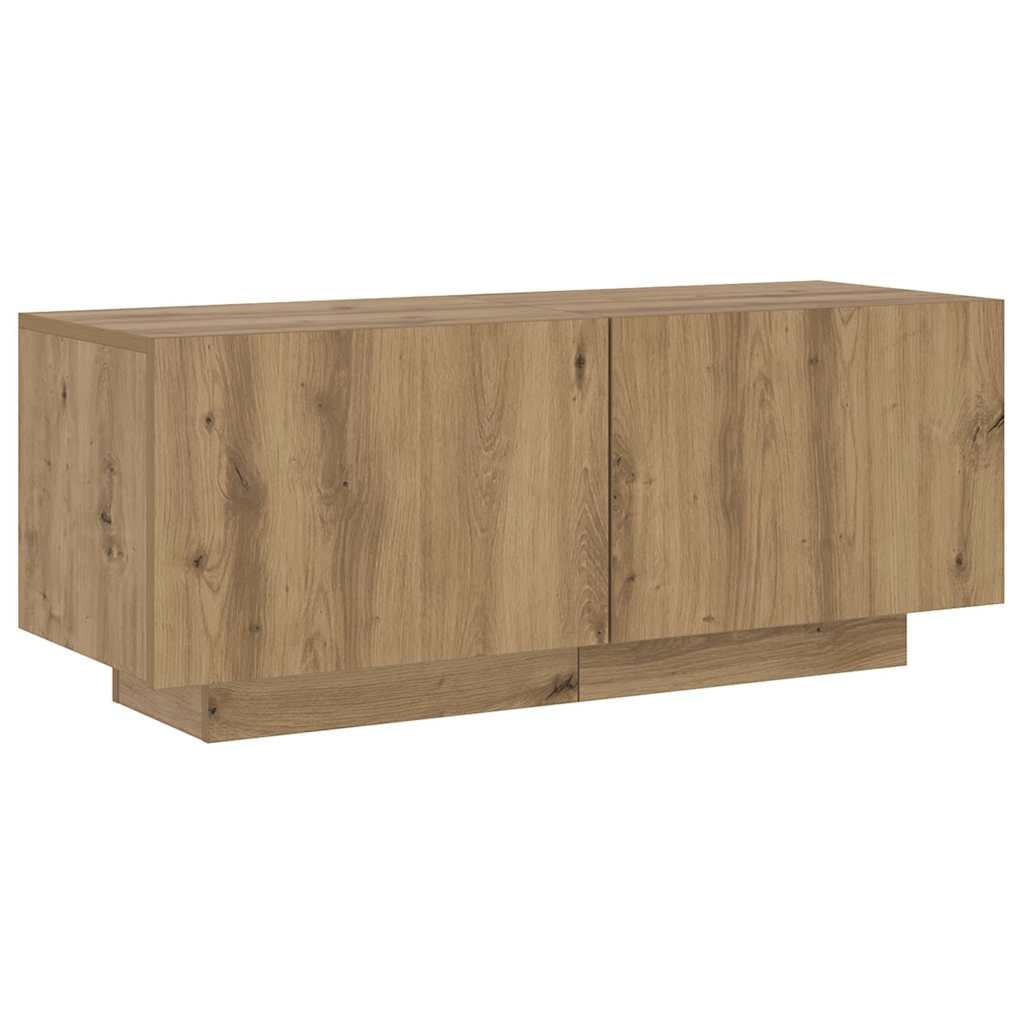 vidaXL Szafka pod TV z oświetleniem LED, dąb artisan, 200x35x40 cm