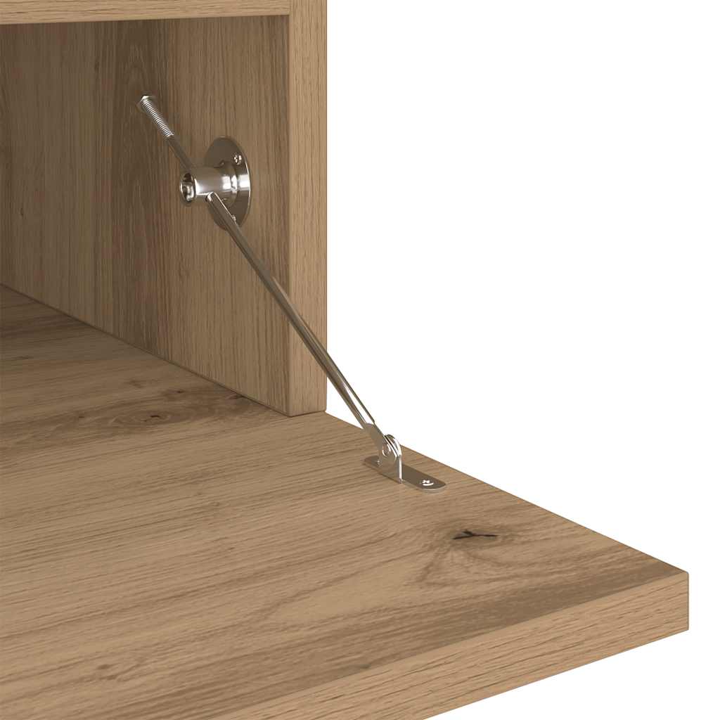 vidaXL Szafka pod TV z oświetleniem LED, dąb artisan, 200x35x40 cm