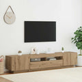 vidaXL Szafka pod TV z oświetleniem LED, dąb artisan, 200x35x40 cm