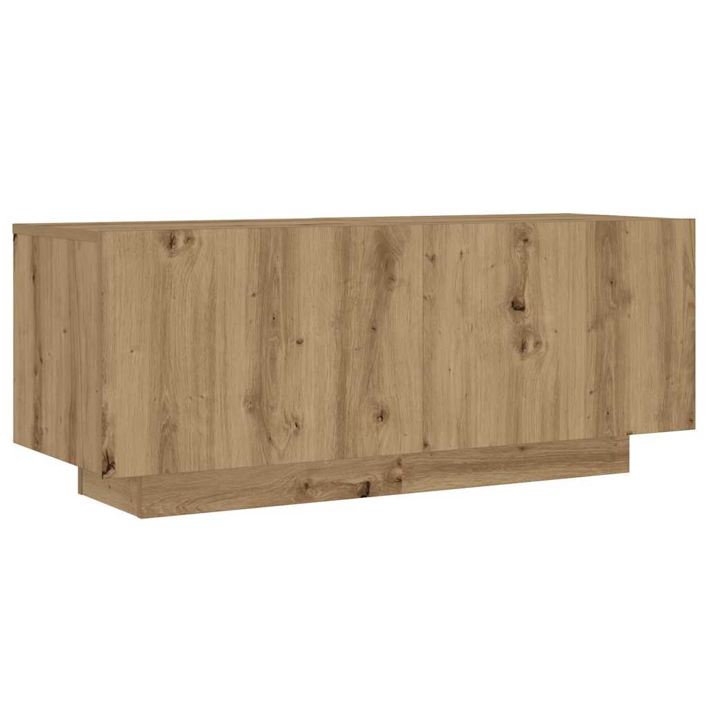 vidaXL Szafka pod TV z oświetleniem LED, dąb artisan, 260x35x40 cm