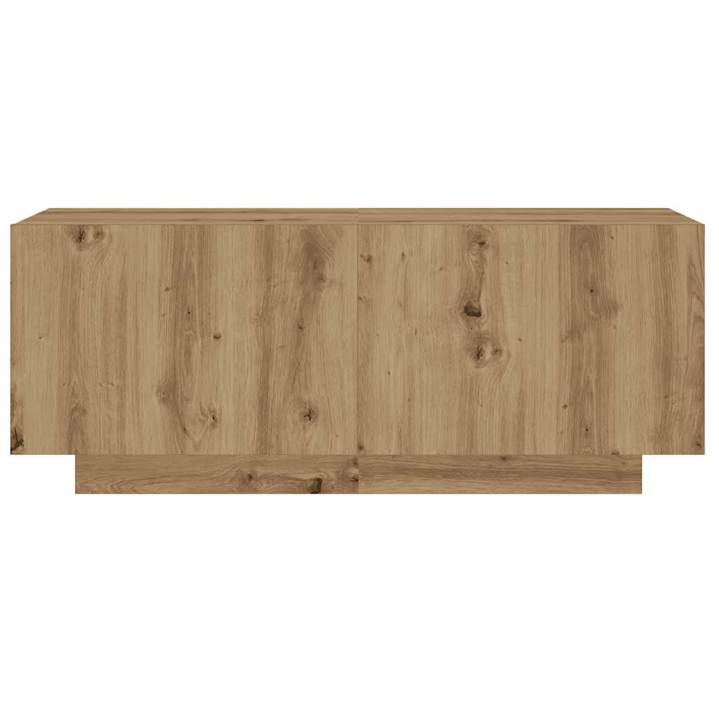 vidaXL Szafka pod TV z oświetleniem LED, dąb artisan, 260x35x40 cm
