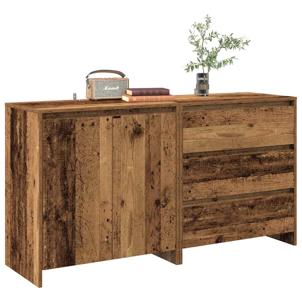 vidaXL 2-cz. szafka, stare drewno, 60x30x75cm, materiał drewnopochodny