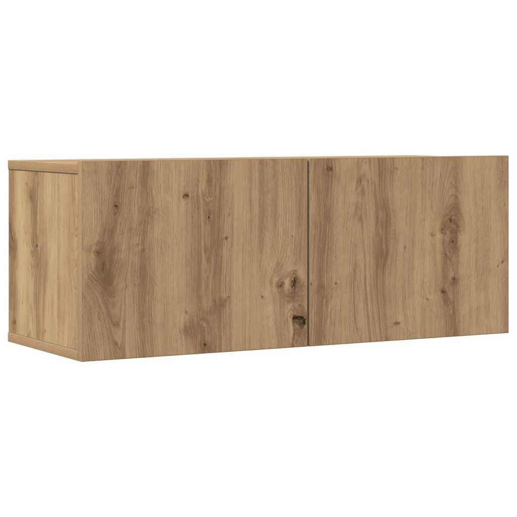 vidaXL 4-cz. zestaw szafek TV, dąb artisan, materiał drewnopochodny