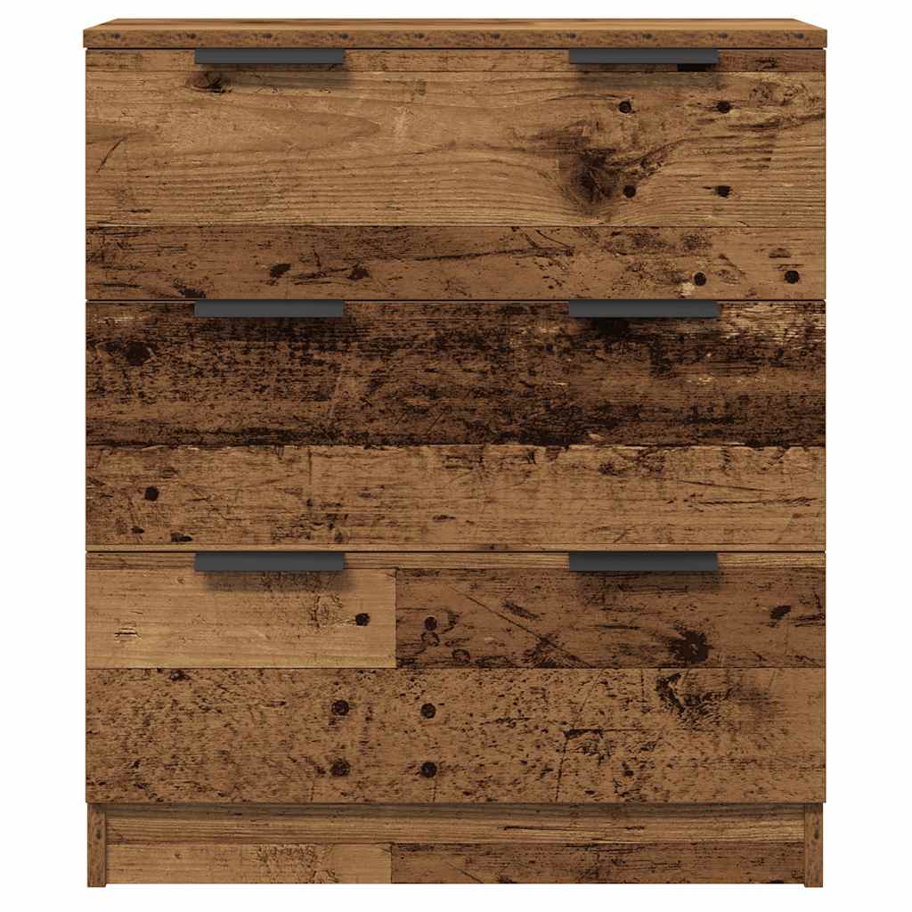 vidaXL Komody 3 szt., stare drewno 60x30x70 cm materiał drewnopochodny