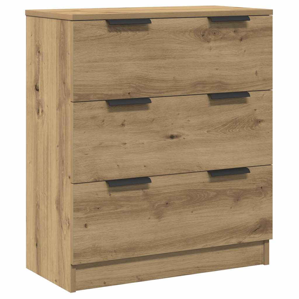 vidaXL Komody 3 szt., dąb artisan 60x30x70 cm materiał drewnopochodny