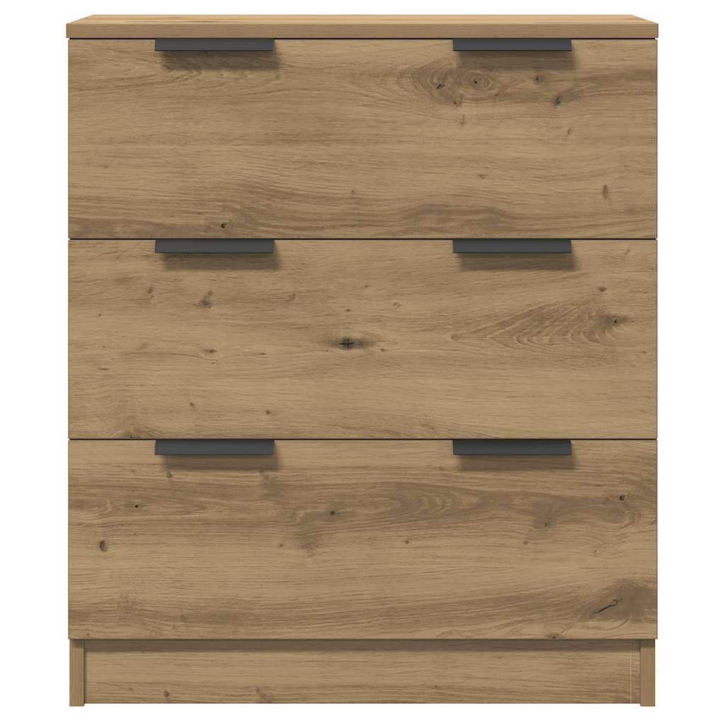 vidaXL Komody 3 szt., dąb artisan 60x30x70 cm materiał drewnopochodny