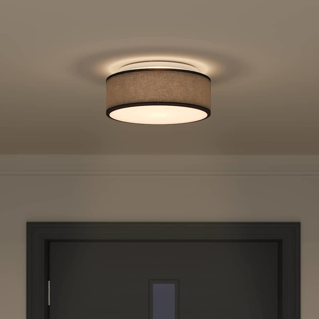 vidaXL Lampa Sufitowa Z reflektorami Czarny 30 x 30 x 13,5 cm tkanina