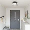 vidaXL Lampa Sufitowa Z reflektorami Czarny 30 x 30 x 13,5 cm tkanina