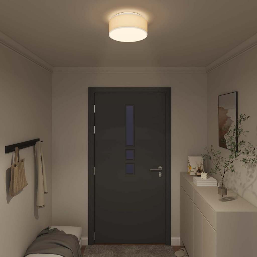 vidaXL Lampa Sufitowa Z reflektorami Biały 30 x 30 x 13,5 cm tkanina