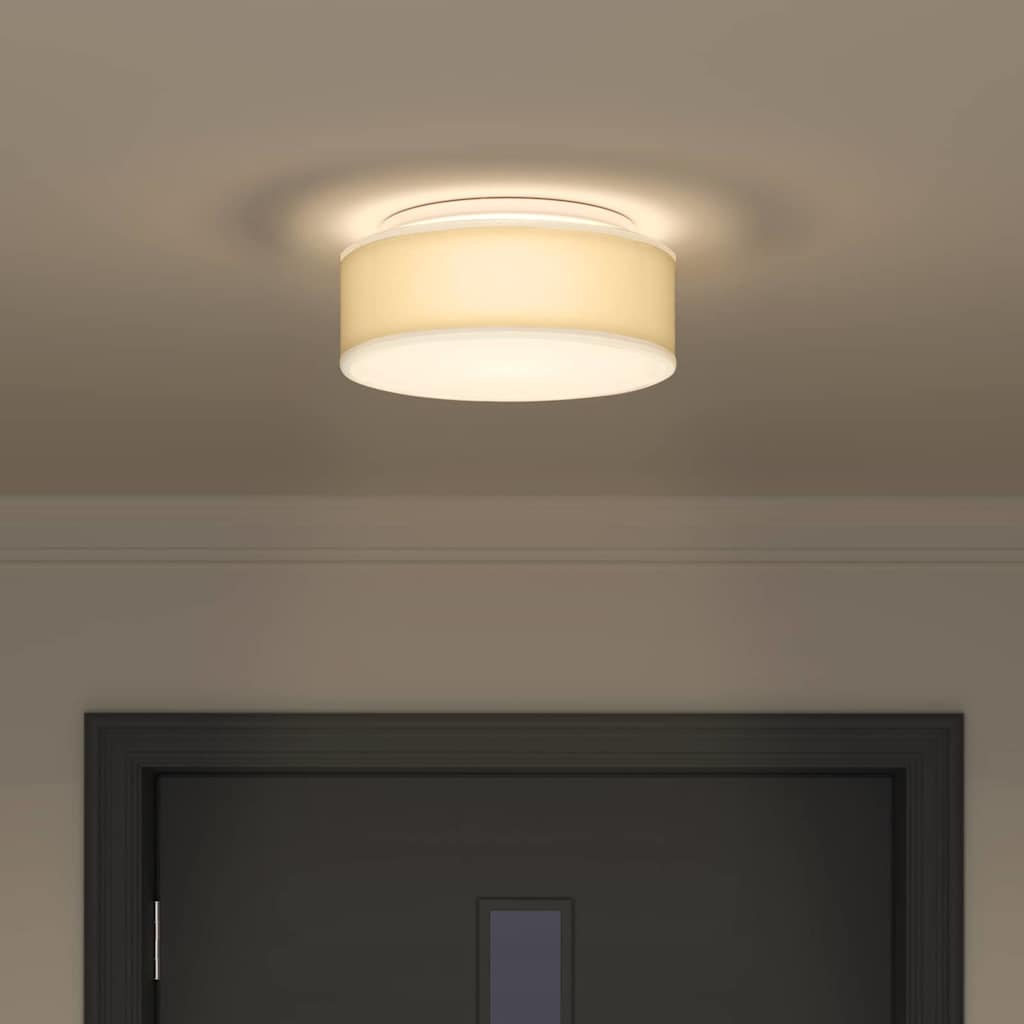 vidaXL Lampa Sufitowa Z reflektorami Biały 30 x 30 x 13,5 cm tkanina