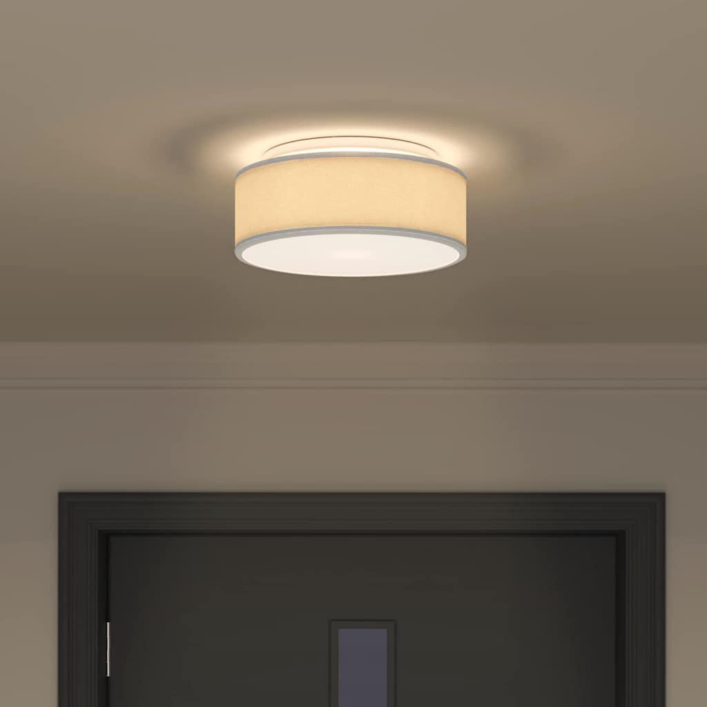 vidaXL Lampa Sufitowa Z reflektorami Szary 30 x 30 x 13,5 cm tkanina