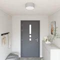 vidaXL Lampa Sufitowa Z reflektorami Szary 30 x 30 x 13,5 cm tkanina
