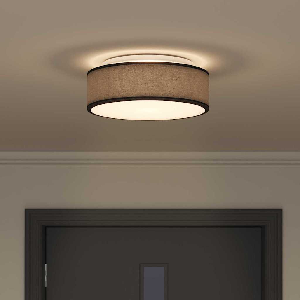 vidaXL Lampa Sufitowa Z reflektorami Czarny 38 x 38 x 13,5 cm tkanina