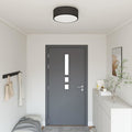 vidaXL Lampa Sufitowa Z reflektorami Czarny 38 x 38 x 13,5 cm tkanina