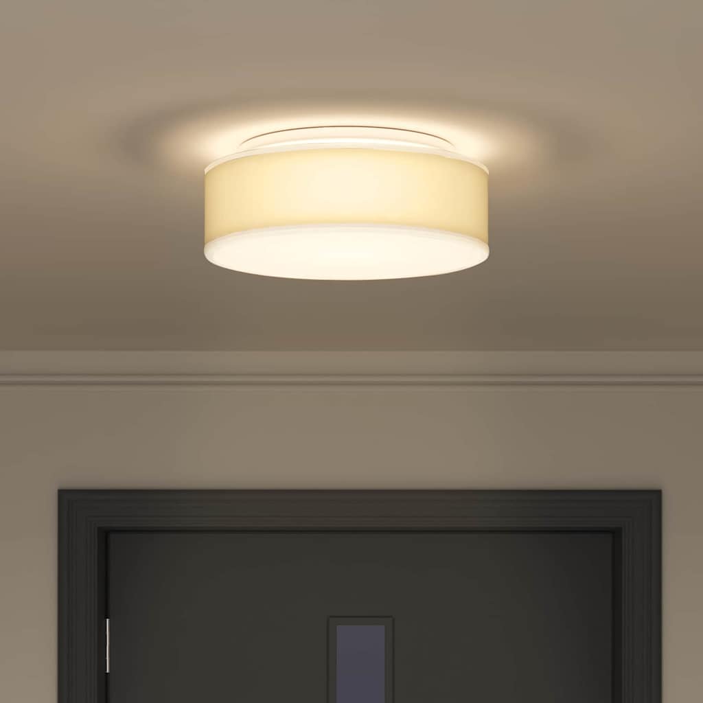 vidaXL Lampa Sufitowa Z reflektorami Biały 38 x 38 x 13,5 cm tkanina
