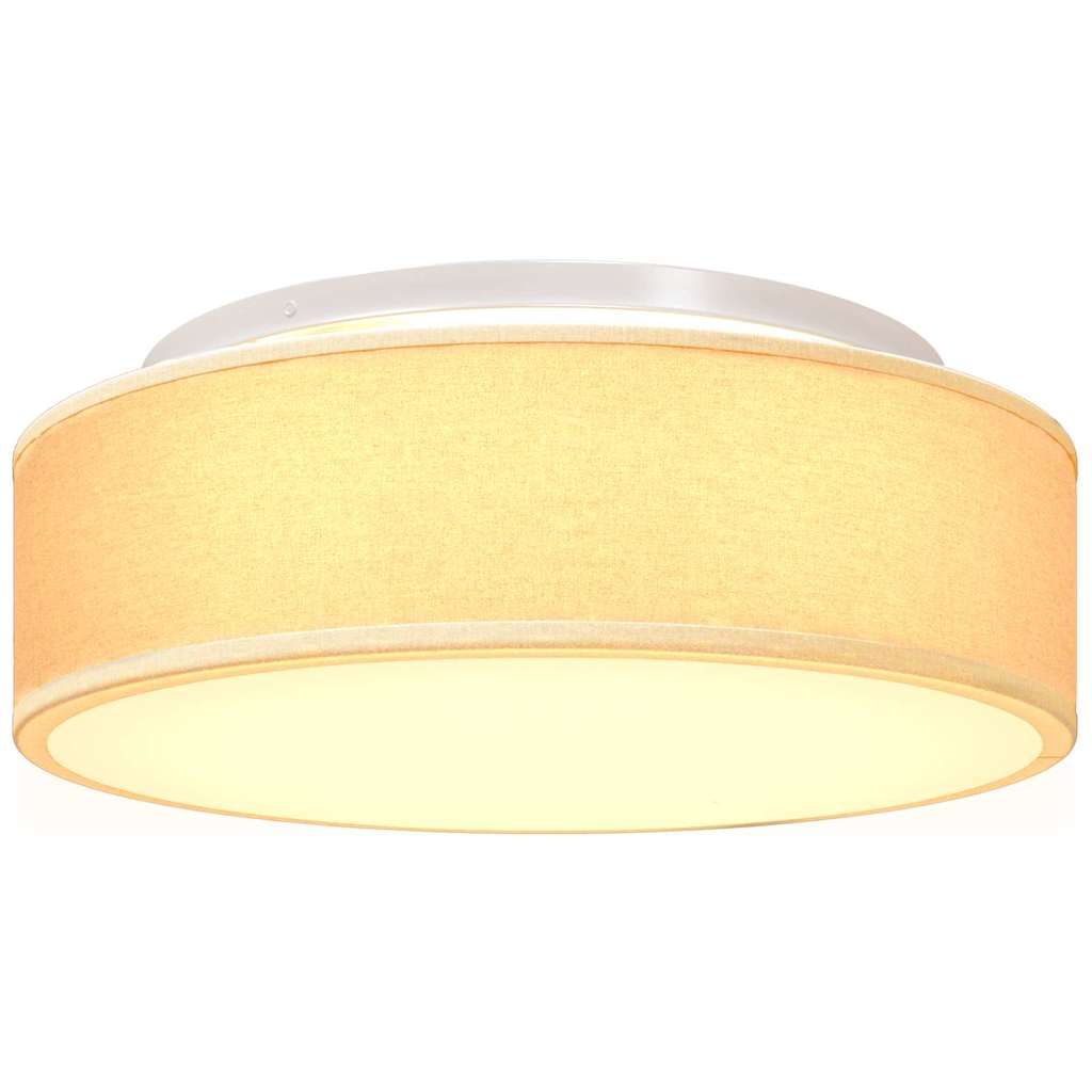vidaXL Lampa Sufitowa Z reflektorami Biały 38 x 38 x 13,5 cm tkanina