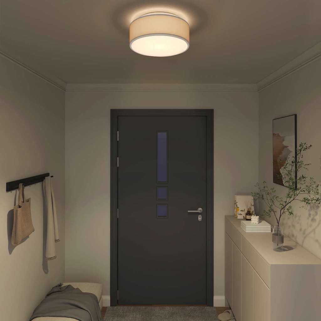 vidaXL Lampa Sufitowa Z reflektorami Szary 38 x 38 x 13,5 cm tkanina