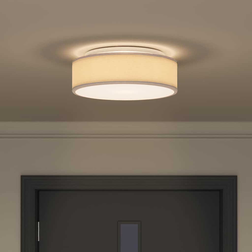 vidaXL Lampa Sufitowa Ciemnoszary 38 x 38 x 13,5 cm tkanina