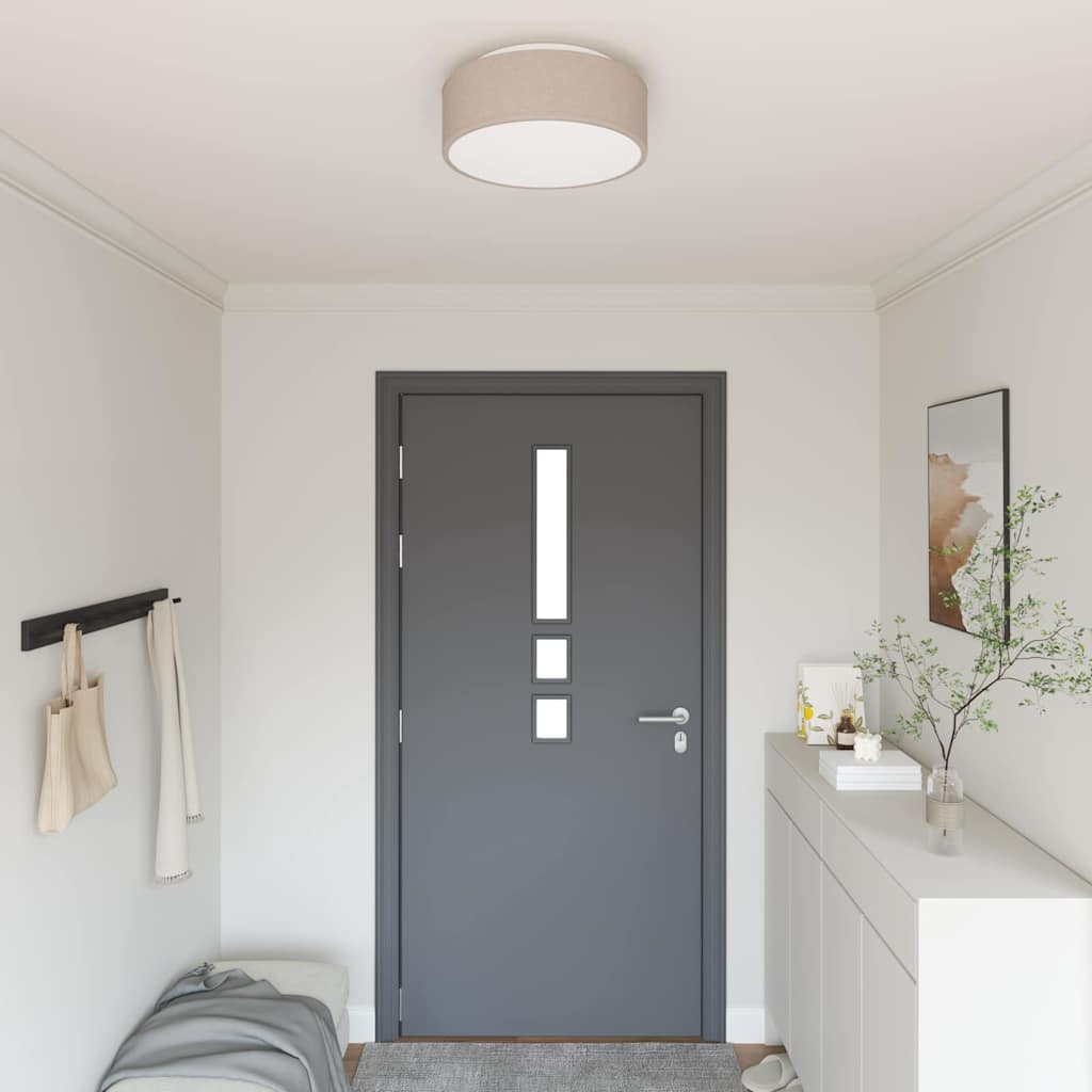vidaXL Lampa Sufitowa Ciemnoszary 38 x 38 x 13,5 cm tkanina