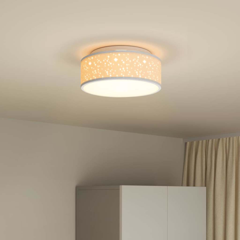 vidaXL Lampa Sufitowa Z reflektorami Szary 30 x 30 x 13,5 cm tkanina