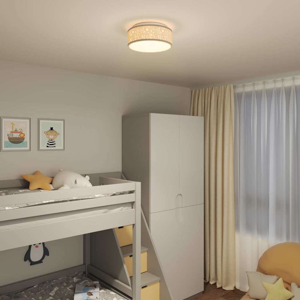 vidaXL Lampa Sufitowa Ciemnoszary 30 x 30 x 13,5 cm tkanina